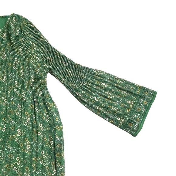 MAX STUDIO Women’s Sheath MIDI Dress~SMALL~3/4 Sleeve GREEN Floral Poly LINED - Picture 7 of 12